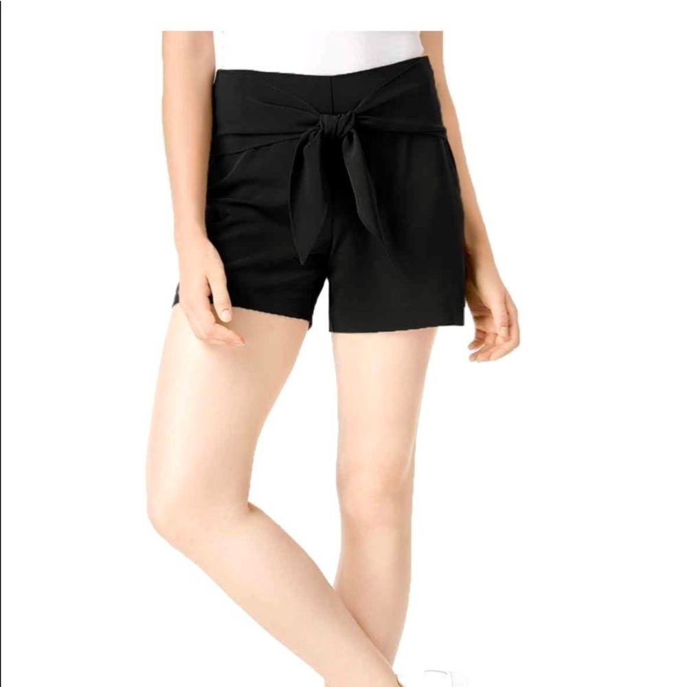 Bar III Black Tie Front Shorts Dressy NWT